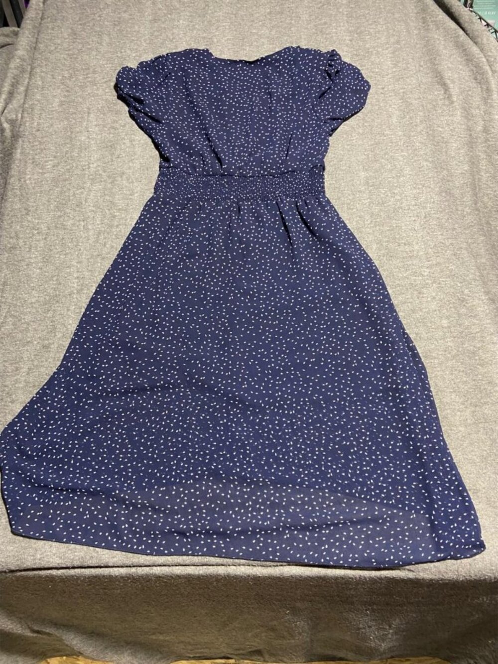 Fashion High Low Dress Navy
